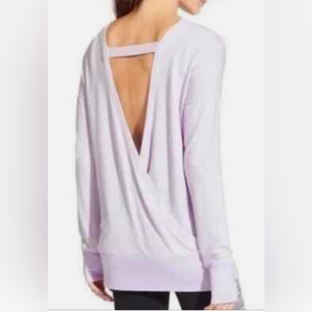 Athleta Chakra Open Back Pullover Sweatshirt Size Small Light pink, Small